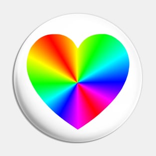 Rainbow Burst Heart Pin