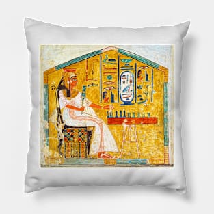 Queen Nefertari Playing Senet, Board Game Egypt Pillow