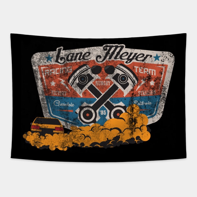 Lane Meyer Racing Team, distressed Tapestry by hauntedjack