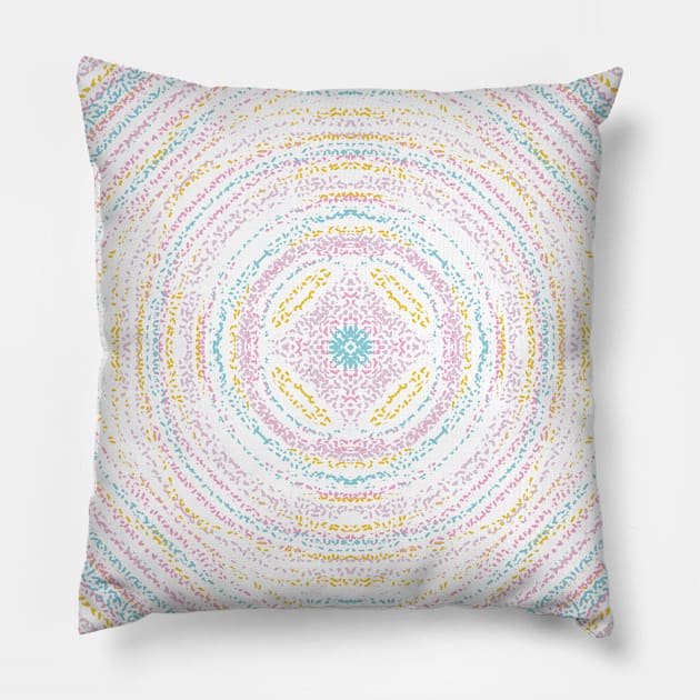 Spiral Circle Abstract Pattern Pillow by Hermanitas Design