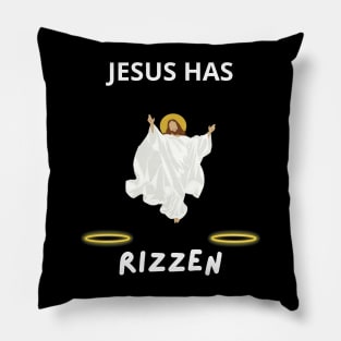 jesus has rizzen Pillow