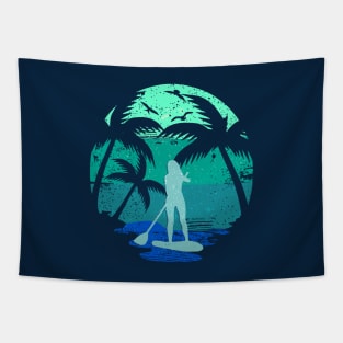 Standup Paddle Board Retro Vintage Design Gift Tapestry