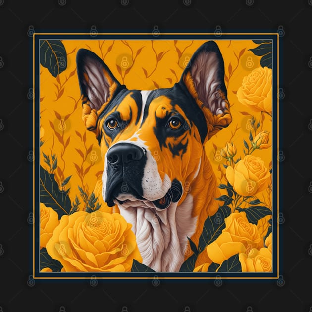 German dog. Style vector (yellow version 2 german dog) by xlhombat