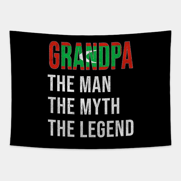 Grand Father Maldivian Grandpa The Man The Myth The Legend - Gift for Maldivian Dad With Roots From  Maldives Tapestry by Country Flags