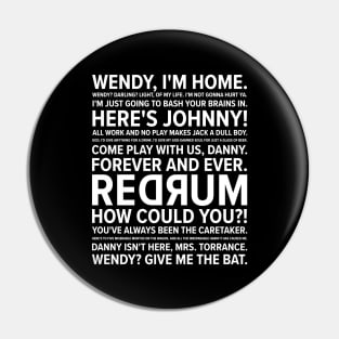The Shining Quotes Pin