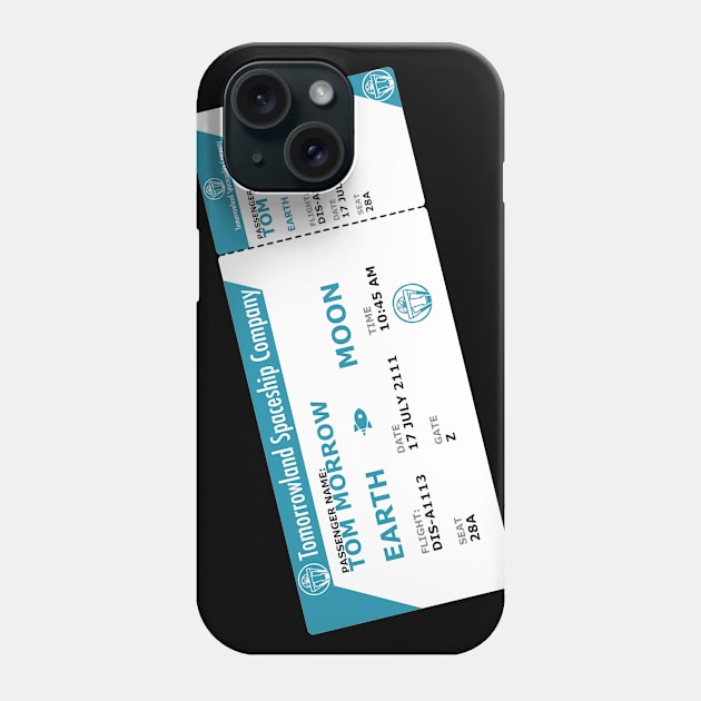 Tom Morrow Ticket - Tomorrowland - People Mover Phone Case by LuisP96