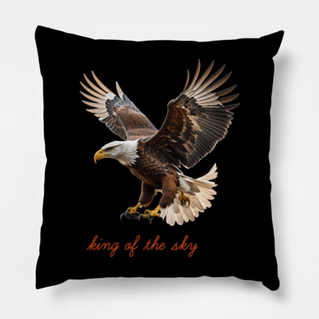 king of the sky Pillow by Sun