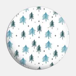 Minimal Christmas Tree Pattern Pin