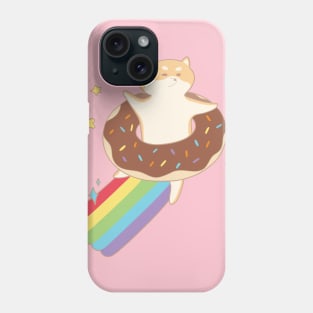 Cute Shiba, Donut Rainbow Sprinkles Phone Case