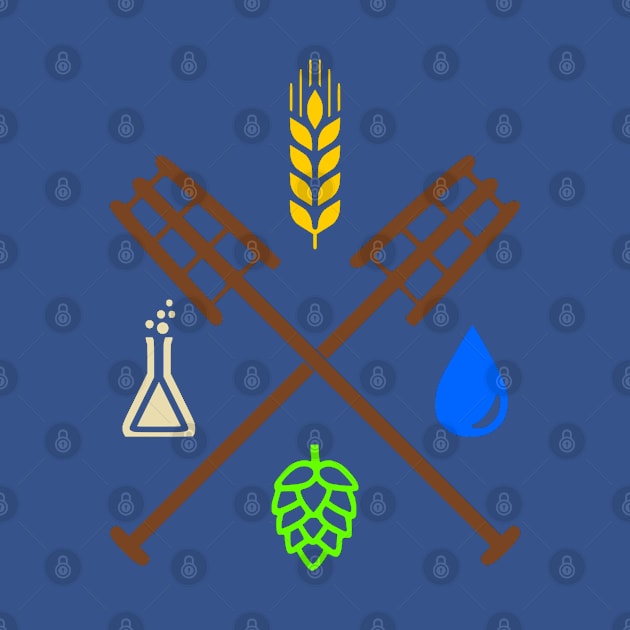 Beer Ingredients Dueling Paddles [Color] (No Outline) by PerzellBrewing