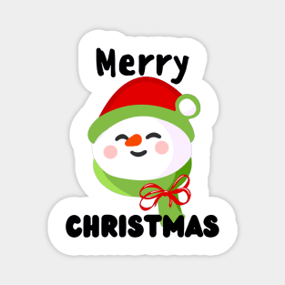 Merry Christmas - Cute Funny Snowman Magnet