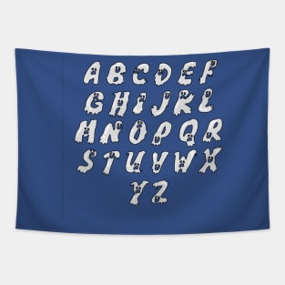 Alphabet Ghost design Tapestry