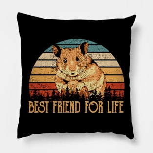 Best Friend For Life Hamster Chic, Stylish Tee for Pet Lovers Pillow