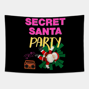 Secret Santa Party Sata Dance Christmas Party Tapestry