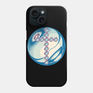 Blueish Cross in Glass Ball Phone Case