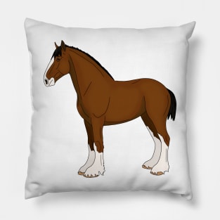 Clydesdale Horse Pillow