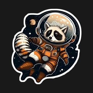 Ronald the Raccoon but he's Sad whilst floating through space Sticker T-Shirt