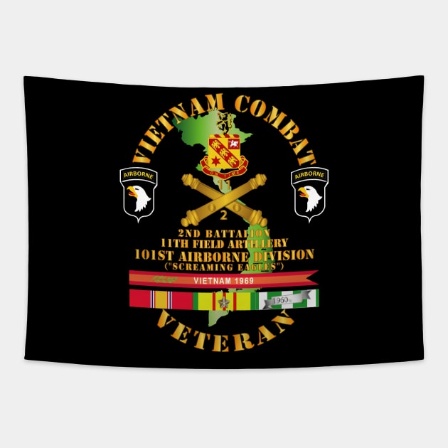 Vietnam Combat Veteran w 2nd Bn 11th FA w 101st  ABN Div Tapestry by twix123844