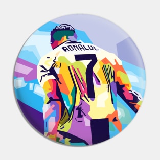 Cristiano Ronaldo Celebration Wpap Pop Art Pin