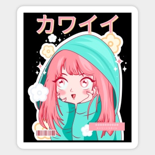 Anime Girl Face Stickers for Sale