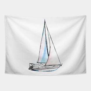 Sailboat – ship ahoy! Tapestry