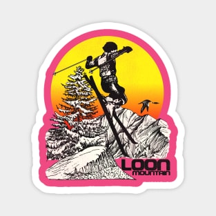 Retro Loon Mountain Ski Resort New Hampshire Magnet