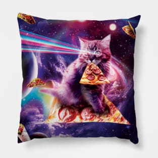 Outer Space Pizza Cat - Rainbow Laser, Taco, Burrito Pillow