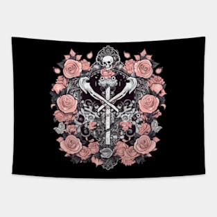 Beautiful Roses Ornament in a gothic manner Tapestry