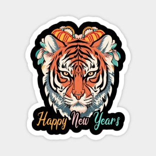 Happy Lunar New Year 2024 Chinese Tiger Magnet
