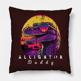 dad gift, Alligator, gift for him, alligator Tee,  swamp alligator, boatman shirt, birthday gift, Fathers Day Gift Pillow