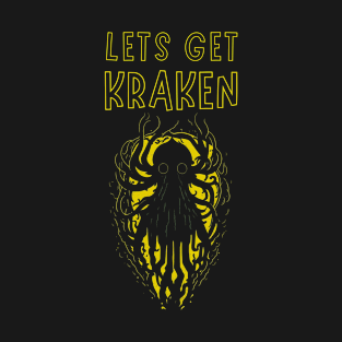 Lets get kraken, scary octopus, Norway Iceland gift ideas T-Shirt