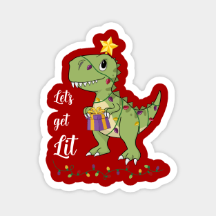 Let's Get Lit Christmas Magnet