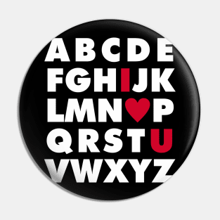 ABC I heart U Pin