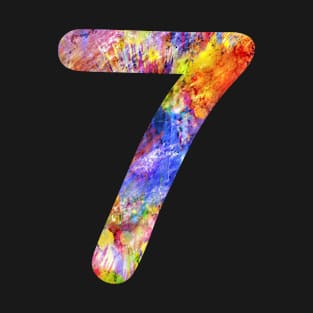 Number 7 Colorful Gift T-Shirt
