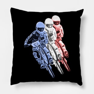 patriotic bmx Pillow