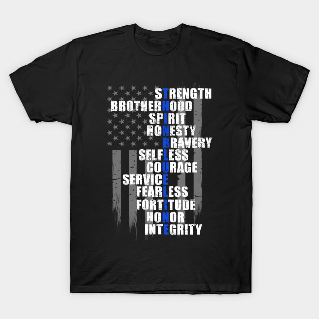 I Love Police Shirt Thin Blue Line Law Enforcement Gift Tee I Love Police Shirt Thin Blue Line Law Enforcement Gift Tee