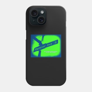 South Rainier Avenue Seattle, Washington Blue & Green CityPride Edition by Mistah Wilson Photography Phone Case