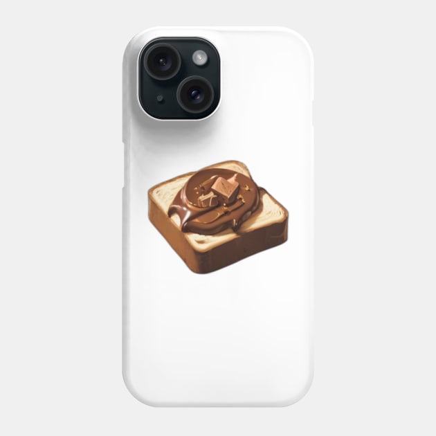 Chocolate Toast Sandwich Bread Vintage Yummy Kawaii Coffee Phone Case by Flowering Away