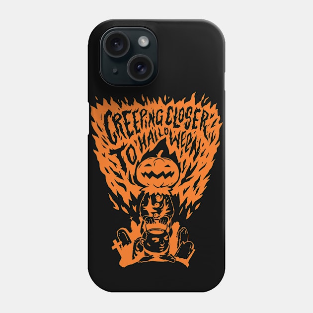 Creeping Closer to Halloween // Scary Pumpkin Head Phone Case by SLAG_Creative