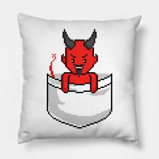 Pixel Pocket Devil Pillow