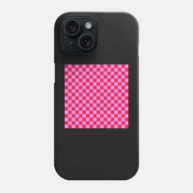 Checkered red pink Phone Case by disturbingwonderland
