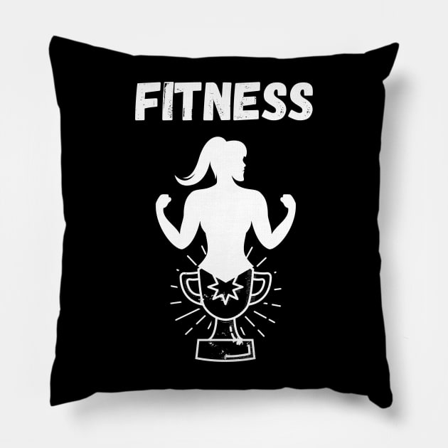 Fitness Pillow by All on Black by Miron