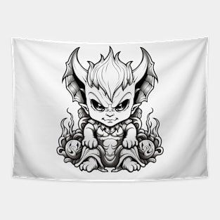 kawaii demon drawing Tapestry