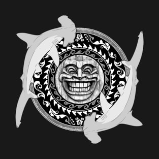 Hammerhead shark tiki totem T-Shirt