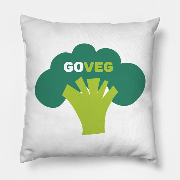 Go veg Pillow by Logard