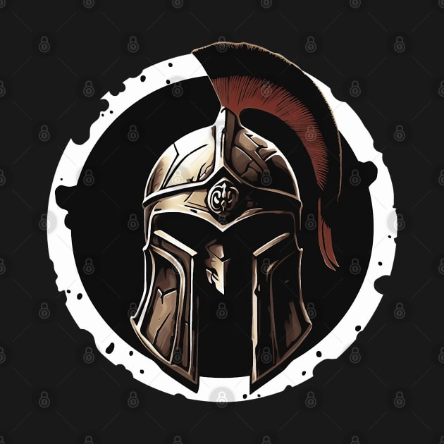 Roman Officer Helmet illustration by LED Graphix