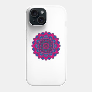 Pink Blue and Purple Bisexual Pride Mandala Zunaria Pattern Phone Case