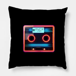 Cassette tape, retro style Pillow