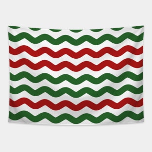 Red and Green Stripes Christmas pattern, gift wrapper pattern Tapestry