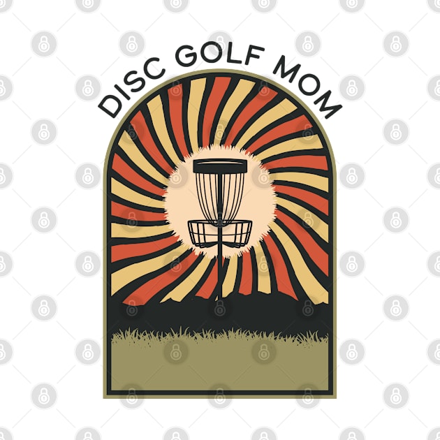 Disc Golf Mom | Disc Golf Vintage Retro Arch Mountains by KlehmInTime